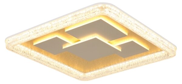 Globo 48476-40 - Plafoniera LED da soffitto LORAINE LED/40W/230V 48,8x48,8 cm dorata