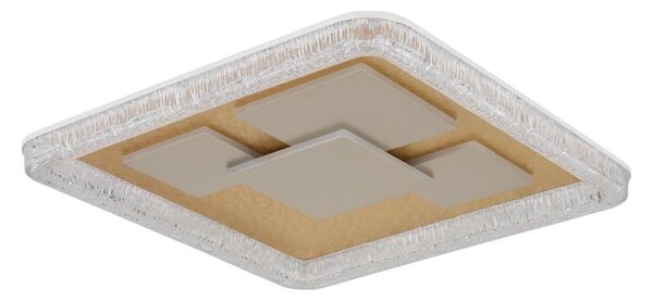 Globo 48476-40 - Plafoniera LED da soffitto LORAINE LED/40W/230V 48,8x48,8 cm dorata