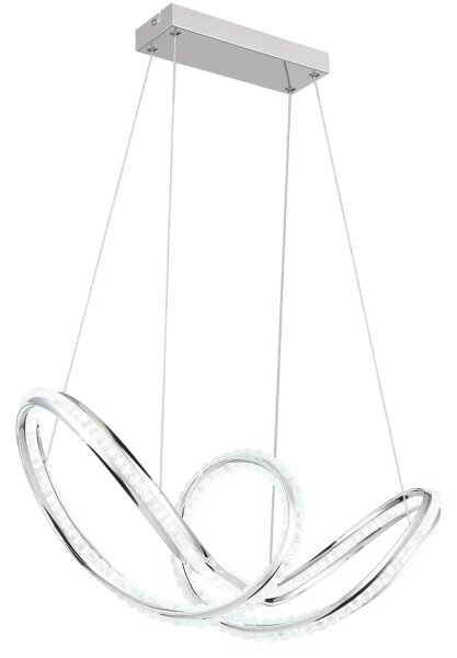 Globo 67440H - Lampada a sospensione dimmerabile su cavo EVANGELINE LED/45W/230V cromo lucido + telecomando