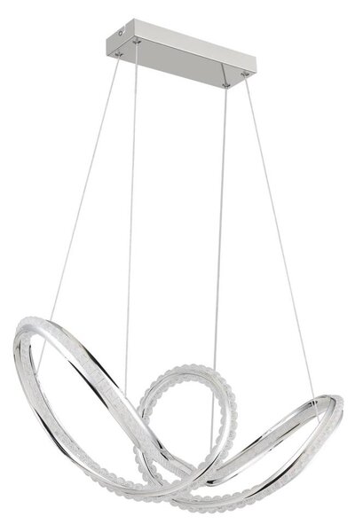 Globo 67440H - Lampada a sospensione dimmerabile su cavo EVANGELINE LED/45W/230V cromo lucido + telecomando