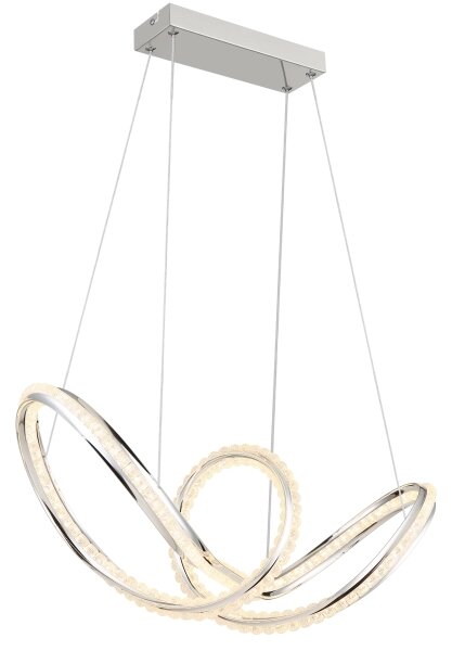 Globo 67440H - Lampada a sospensione dimmerabile su cavo EVANGELINE LED/45W/230V cromo lucido + telecomando