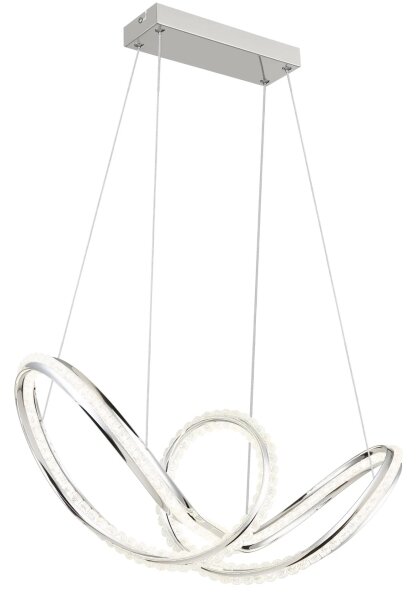 Globo 67440H - Lampada a sospensione dimmerabile su cavo EVANGELINE LED/45W/230V cromo lucido + telecomando