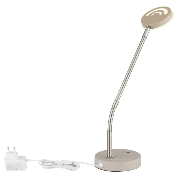 Globo 58504TSA - Lampada da tavolo LED dimmerabile con controllo touch SILVIO LED/6,5W/230V beige