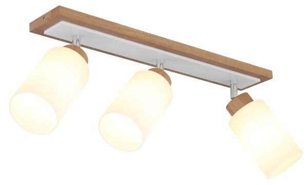 Globo 15977-3 - Faretto ROWENA 3xE27/60W/230V beige/bianco