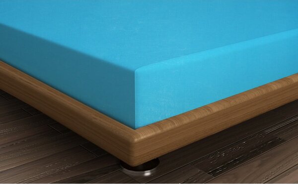 Lenzuolo blu in cotone elasticizzato 140x190 cm - Mijolnir