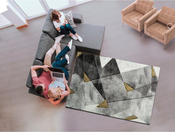 Tappeto grigio e giallo , 160 x 230 cm Bianca Grey - Universal