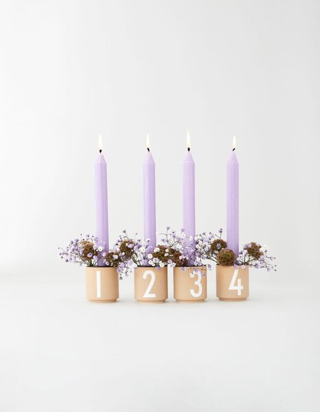 Candelieri in porcellana in set da 4 pezzi Mini - Design Letters