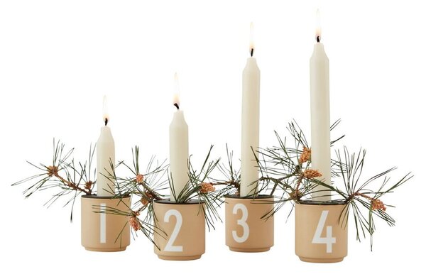 Candelieri in porcellana in set da 4 pezzi Mini - Design Letters