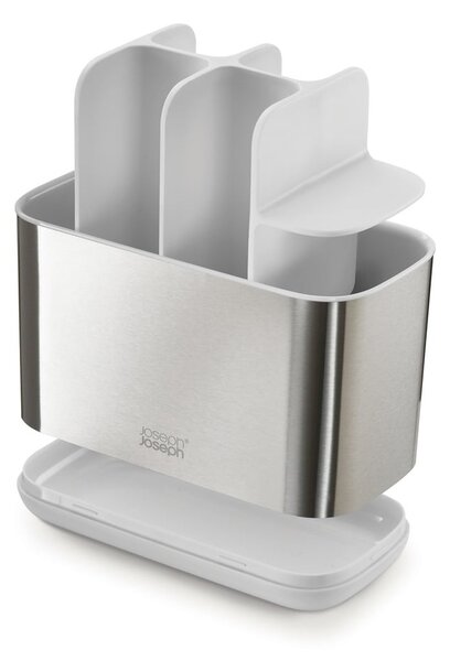 Set di accessori da bagno in acciaio inox in argento EasyStore - Joseph Joseph