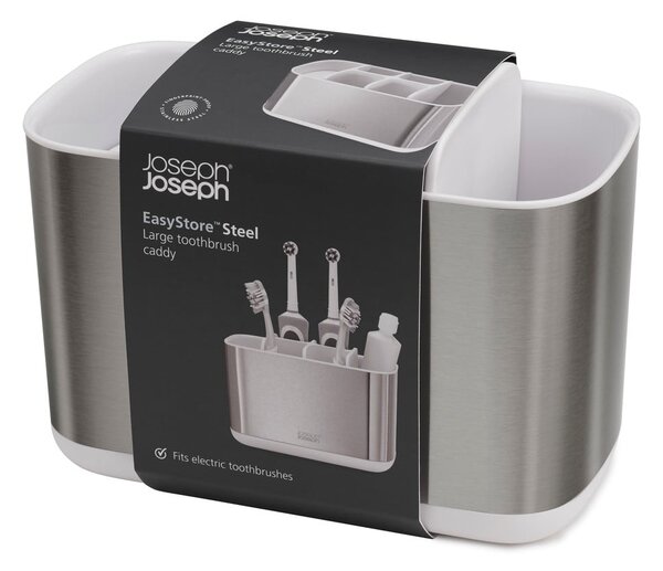 Porta spazzolino in acciaio inox EasyStore - Joseph Joseph