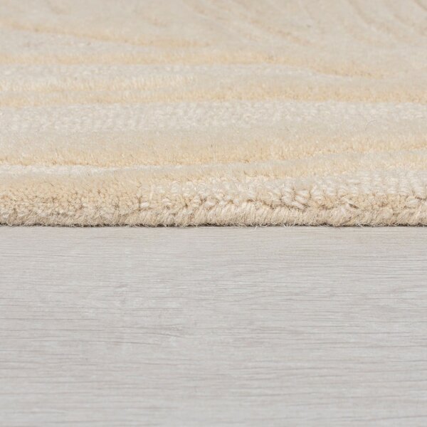 Tappeto in lana beige 120x170 cm Lino Leaf - Flair Rugs