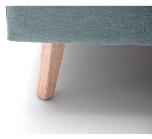Letto matrimoniale imbottito blu/grigio con contenitore con rete inclusa 160x200 cm Frieda – Meise Möbel
