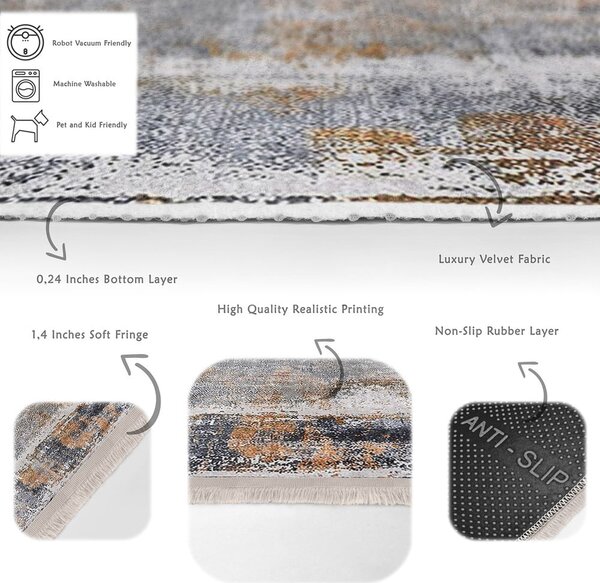 Tappeto grigio 160x230 cm - Mila Home