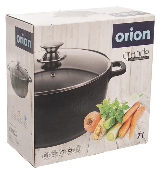 Pentola in alluminio con coperchio in vetro , ø 28 cm Grande - Orion