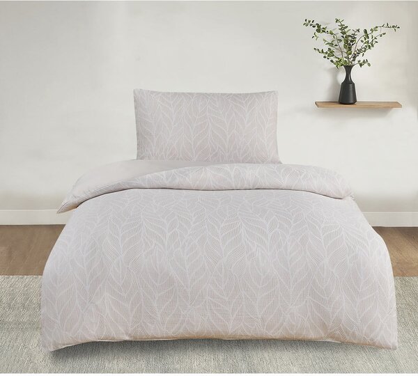 Biancheria da letto singola jacquard beige 140x200 cm Florida - My House