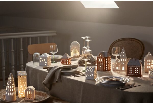 Portacandela in ceramica per lumino Gingerbread Lighthouse – Kähler Design