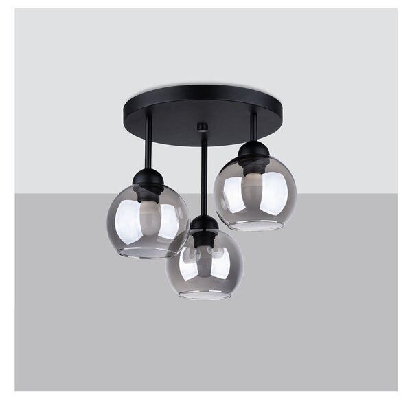 Lampada da soffitto nera ø 15 cm Grande - Sollux