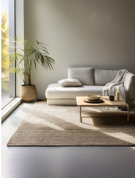 Tappeto grigio tortora in iuta 80x150 cm Bouclé – Hanse Home