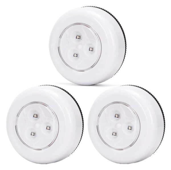 Aigostar - Set di 3 lampade da notte portatili LED RGB LED/3xAAA + telecomando