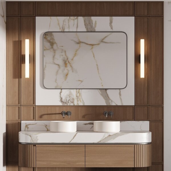 Illuminazione per specchio da bagno LINEA LED/8W/230V 3000/4000/6000K IP44 45 cm dorata