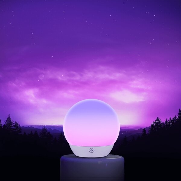 Aigostar - Lampada da tavolo dimmerabile LED RGBW, 5,5W/5V, Wi-Fi