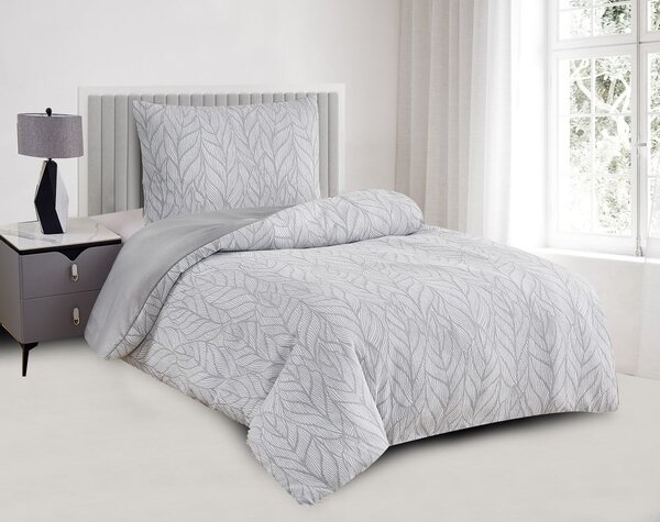 Biancheria da letto singola jacquard grigia 140x200 cm Florida - My House
