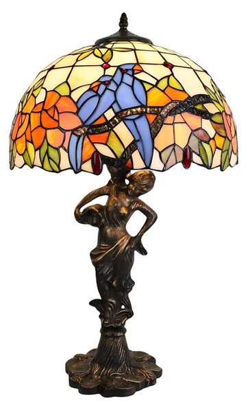 Brilagi - Lampada da tavolo Tiffany in vetro colorato JUNGLE 1xE27/60W/230V