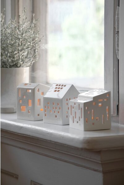 Portacandele in ceramica per tea light Urbania Lighthouse Classical - Kähler Design