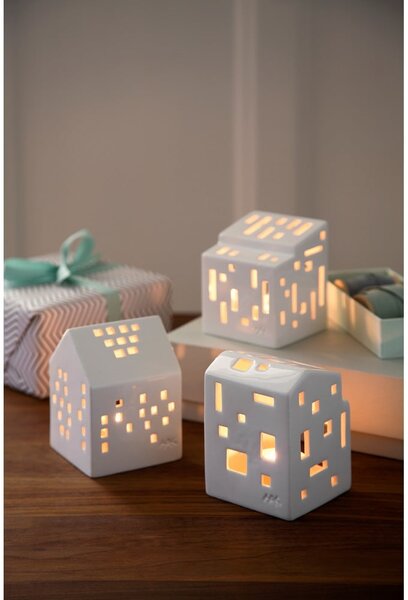 Portacandele in ceramica per tea light Urbania Lighthouse Classical - Kähler Design