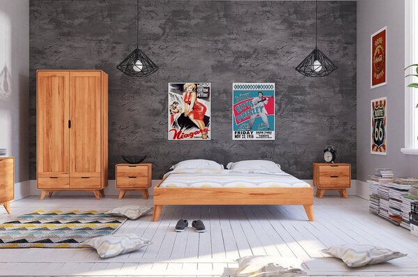 Letto matrimoniale in legno di faggio 160x200 cm Greg - The Beds