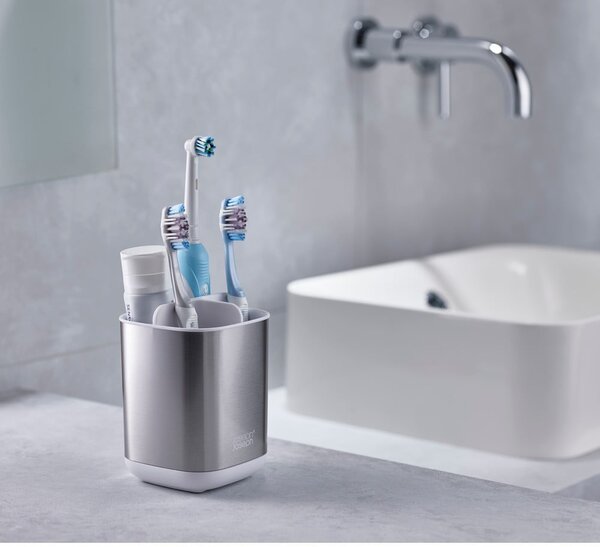 Porta spazzolino in acciaio inox EasyStore - Joseph Joseph