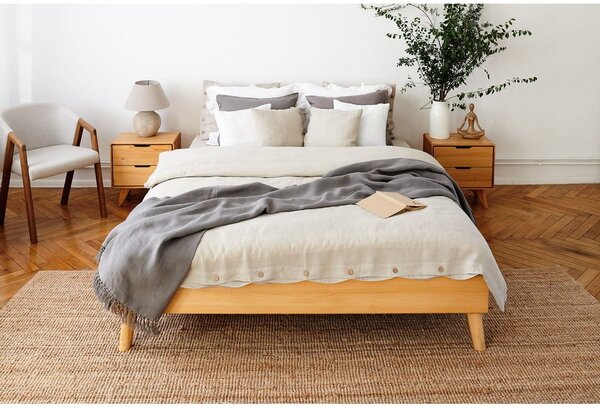 Letto matrimoniale in legno di faggio 160x200 cm Greg - The Beds