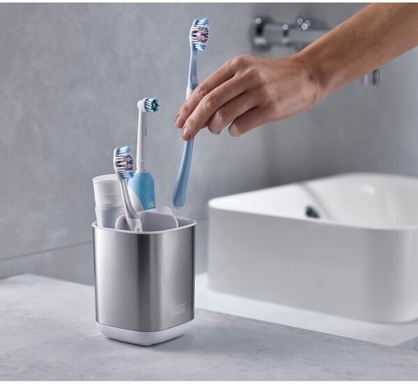 Porta spazzolino in acciaio inox EasyStore - Joseph Joseph