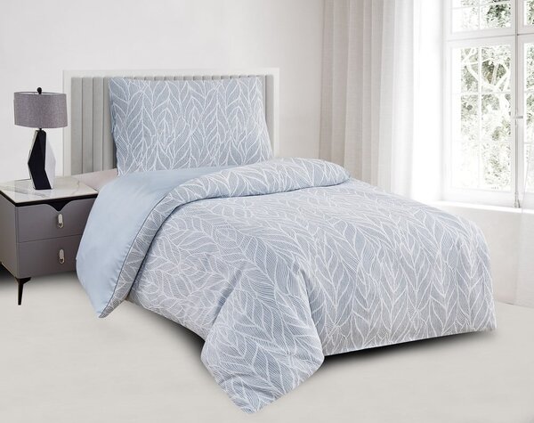 Biancheria da letto singola jacquard blu 140x200 cm Florida - My House