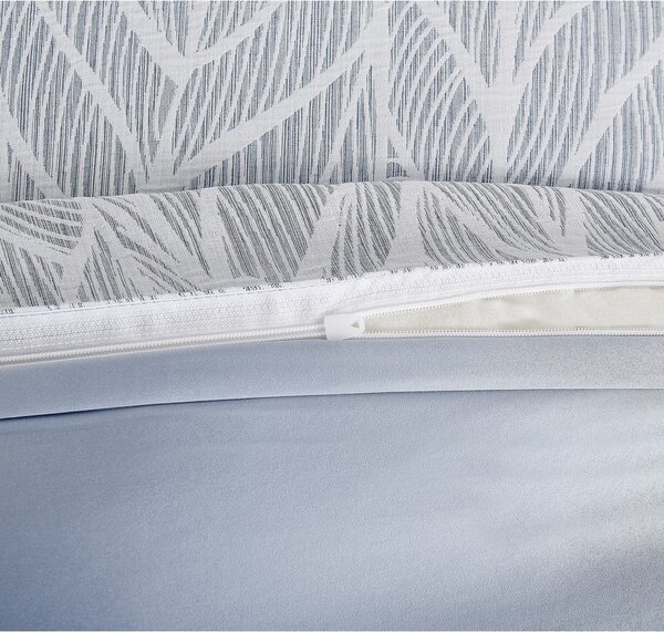 Biancheria da letto singola jacquard blu 140x200 cm Florida - My House