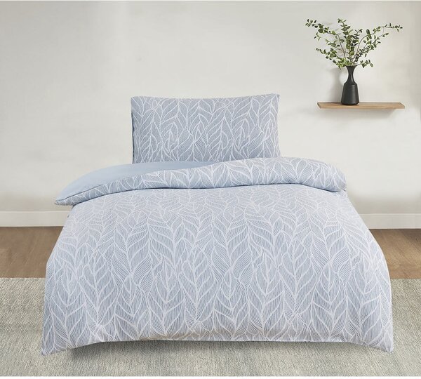 Biancheria da letto singola jacquard blu 140x200 cm Florida - My House