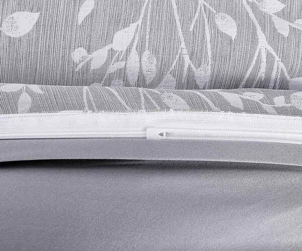 Biancheria da letto singola jacquard grigia 140x200 cm Boston - My House