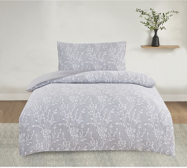 Biancheria da letto singola jacquard grigia 140x200 cm Boston - My House