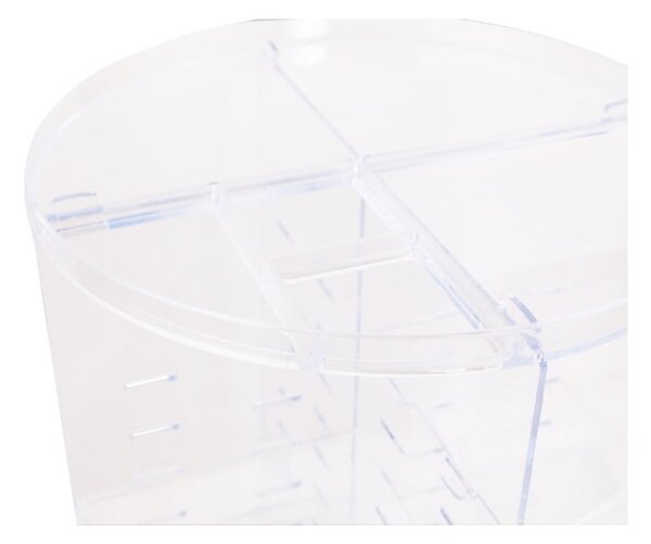 Organizer da bagno girevole in plastica trasparente per cosmetici - Hermia