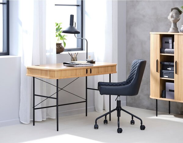 Tavolo da lavoro in rovere 60x120 cm Nola - Unique Furniture