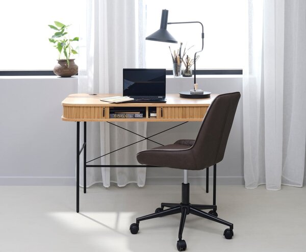 Tavolo da lavoro in rovere 60x120 cm Nola - Unique Furniture