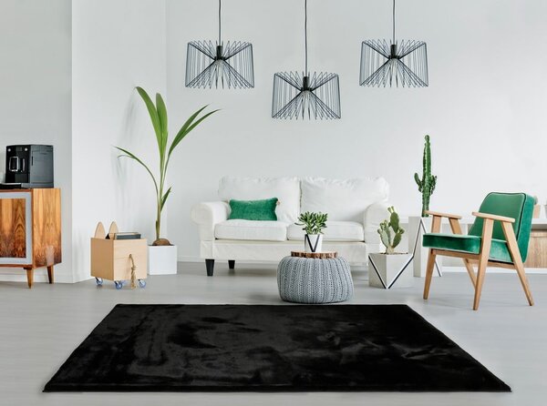 Tappeto nero , 160 x 230 cm Fox Liso - Universal