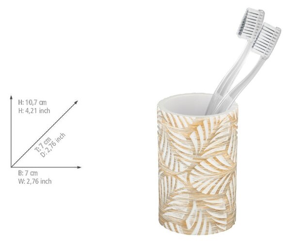 Set di accessori da bagno in poliresina beige Terralba - Wenko