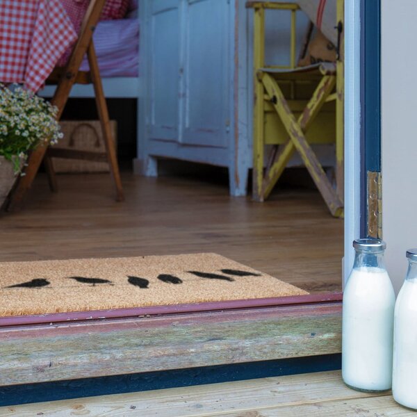 Zerbino in fibre di cocco 40x60 cm Birds On a Wire – Artsy Doormats