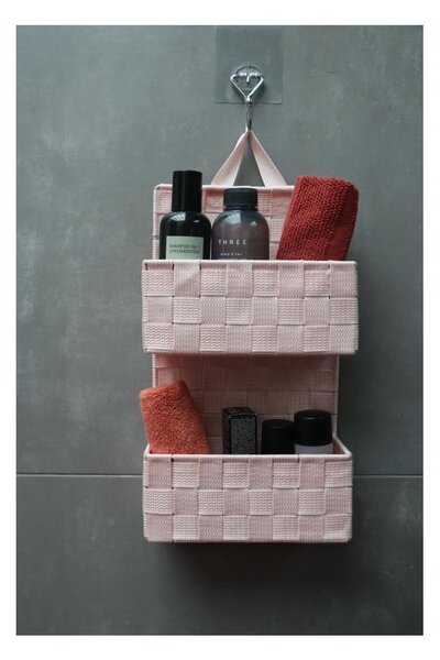 Cesto sospeso a due piani rosa chiaro Bristol - Compactor