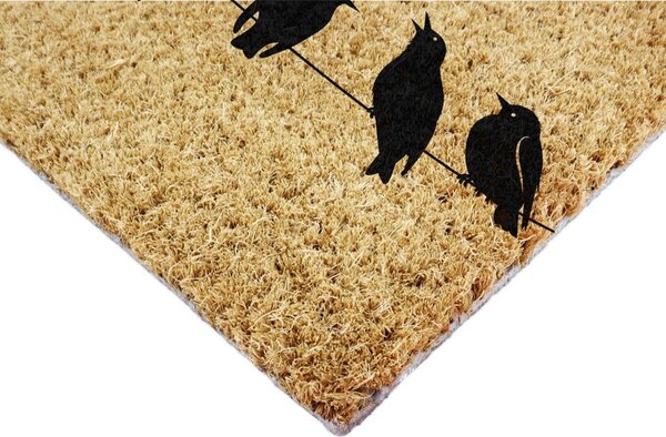 Zerbino in fibre di cocco 40x60 cm Birds On a Wire – Artsy Doormats