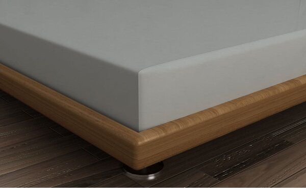 Lenzuolo in cotone elasticizzato grigio scuro 160x200 cm - Mijolnir