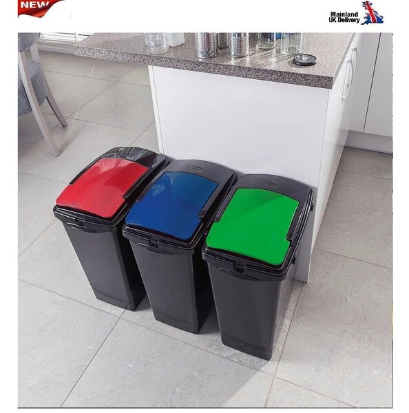 Bidone nero in plastica 40 L - Addis