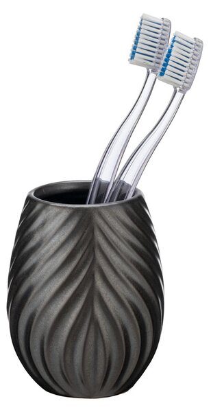 Tazza in ceramica antracite per spazzolini da denti Idro - Wenko