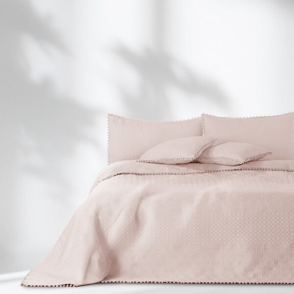 Copriletto rosa chiaro 220x240 cm Meadore – Restilo